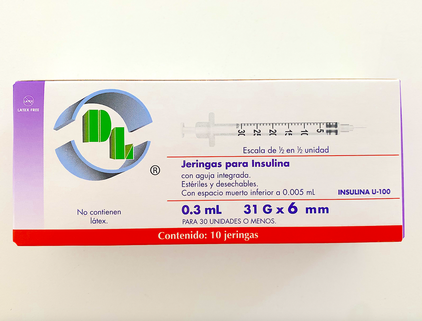 Jeringa DL Medica 6mm 0.3ml