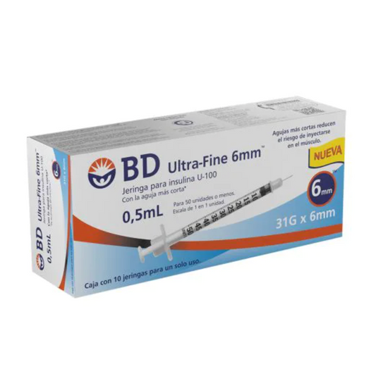 Jeringa BD Ultra-Fine 6mm 0.5ml